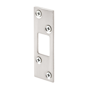 Prime-Line 1-1/4 in. Satin Nickel Plated Stamped Steel Constructed Deadbolt Strike Single Pack E 2461